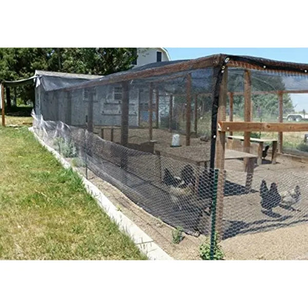 50% Shade Cloth Sunblock Fabric Greenhouse Garden Plant Cover Black 12 Clips