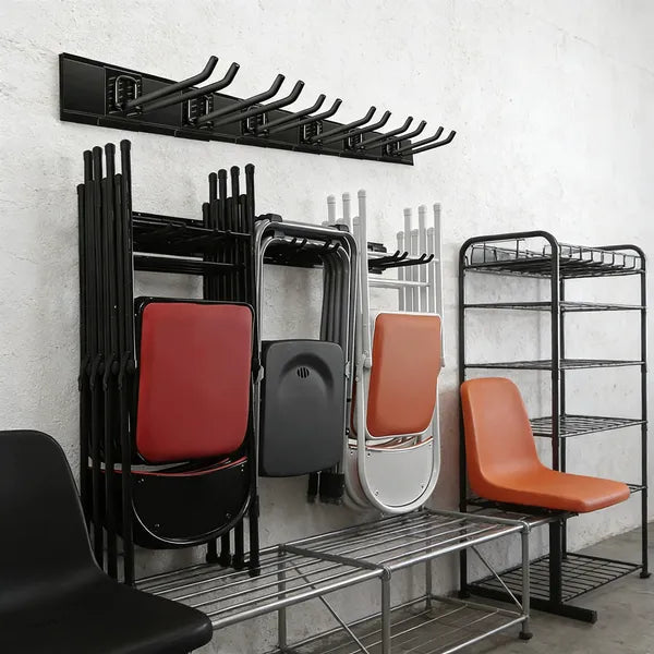 Heavy Duty Garage Wall Storage Rack 450 lbs 9 Pc Tool Hooks & Rails Organizer