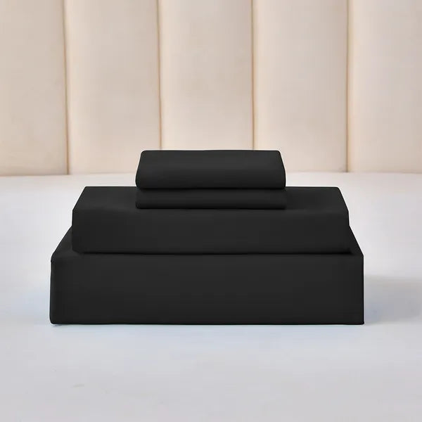 Luxury Soft Sheet Set 14 Inch Deep Pocket Bedding Queen King Black Twin White