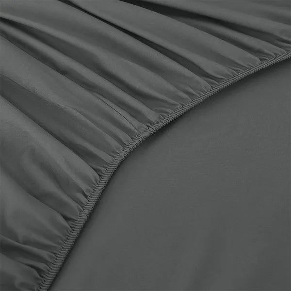 King 4 Piece Bed Sheet Set Soft Cotton Blend Fitted Flat Sheet 2 Pillowcases