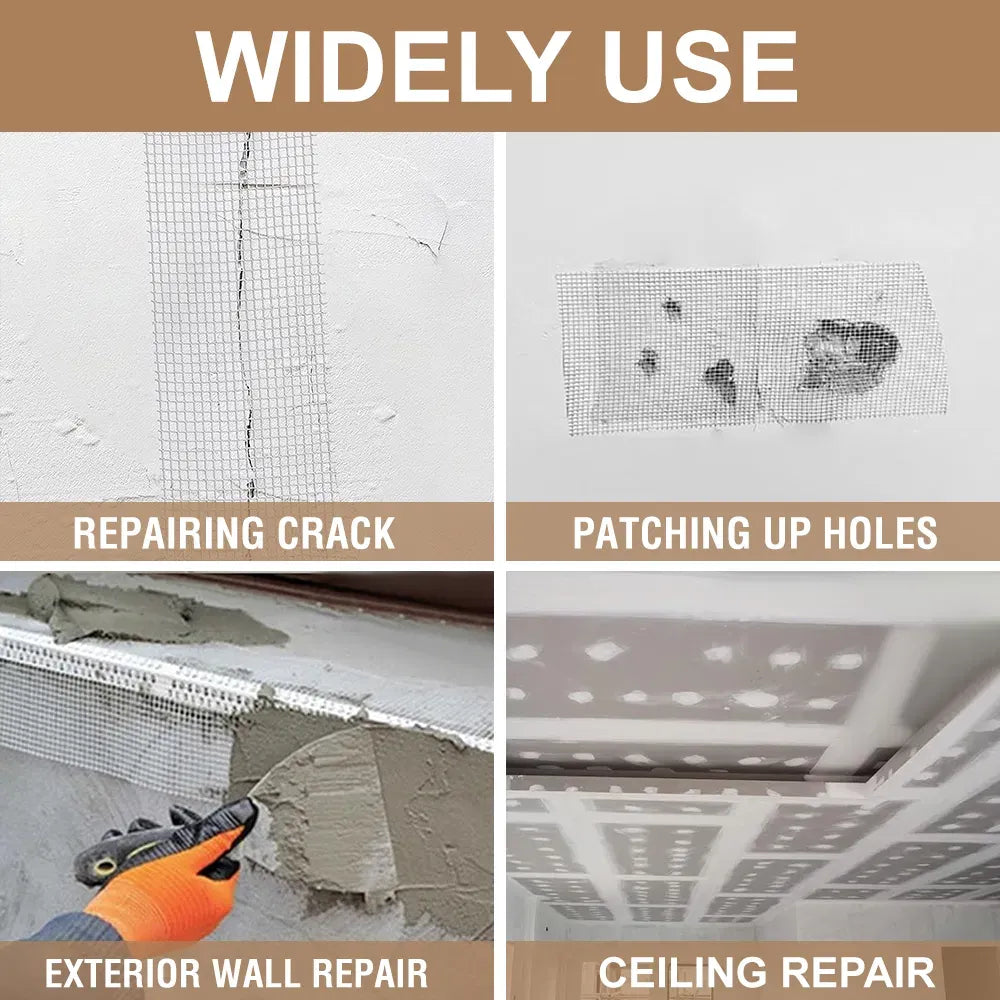 2 in x 295 ft Self Adhesive Fiberglass Mesh Drywall Joint Tape Wall Crack Repair