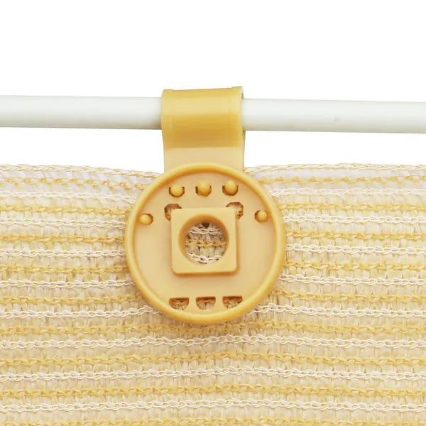 Shade Cloth Plastic Clips 24 Pack Heavy Duty Locking Grip Clips Wheat Fasteners