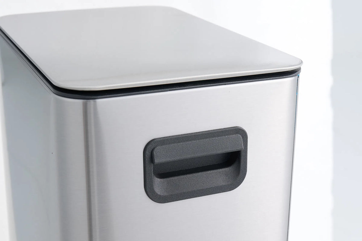 10L 2.6 Gal Stainless Steel Trash Can Step Pedal Silver Bathroom Inner Bucket