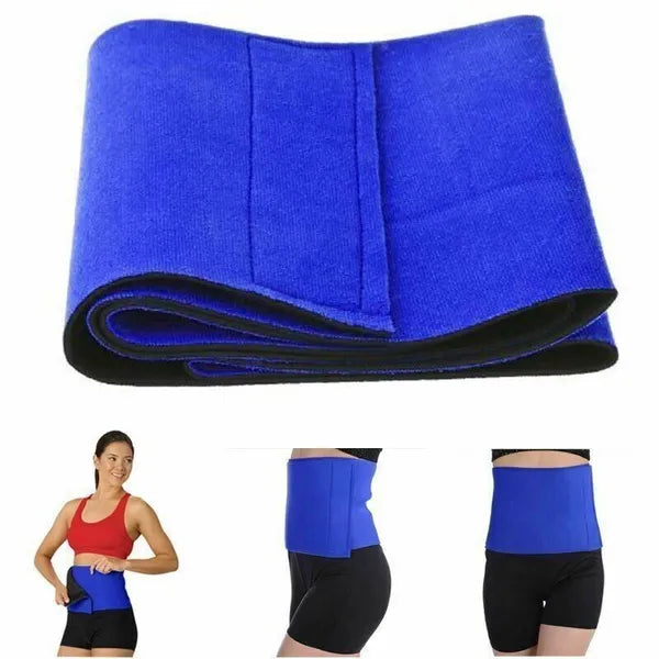 Neoprene Waist Trimmer Belt Sweat Band Abdominal Wrap 39 Inch Blue