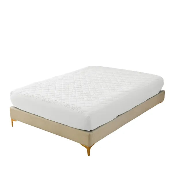 King Mattress Protector Waterproof Ultrasonic Diamond Grid Deep Pocket Green
