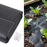 6ft x 16ft Heavy Duty Landscape Weed Barrier PP Woven Garden Mat Fabric Cover