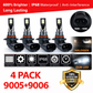 9005 9006 LED Headlight Kit Combo Bulbs 10000K High Low Beam Super Bright White