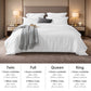White Duvet Cover Set 3PC Solid Comforter Cover with 2 Pillow Shams
