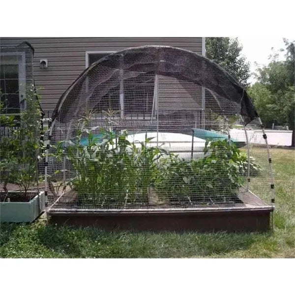 10x16 Ft Shade Cloth 80% Sunblock Greenhouse Cover Garden Mesh Net 12 Clips