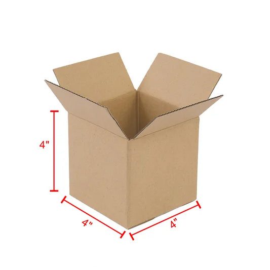 100 Pack 4x4x4 Shipping Boxes Corrugated Cardboard Mailing Box Bulk 4x4x4"
