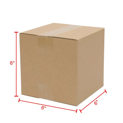100 Pack 6x6x6 Shipping Boxes Corrugated Cardboard Mailing Box Bulk 6x6x6"