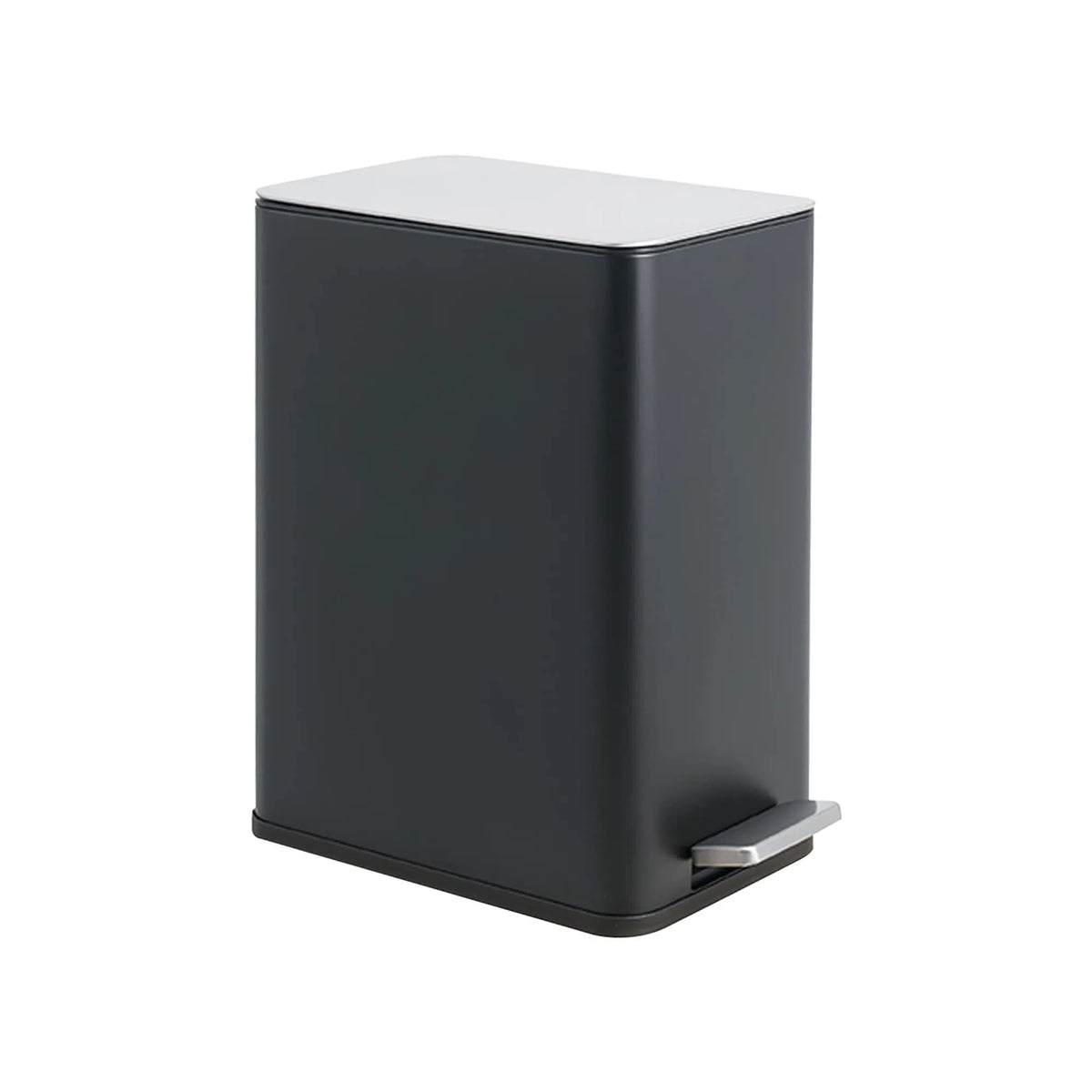 10L 2.6 Gal Stainless Steel Step Trash Can Black Removable Inner Bucket