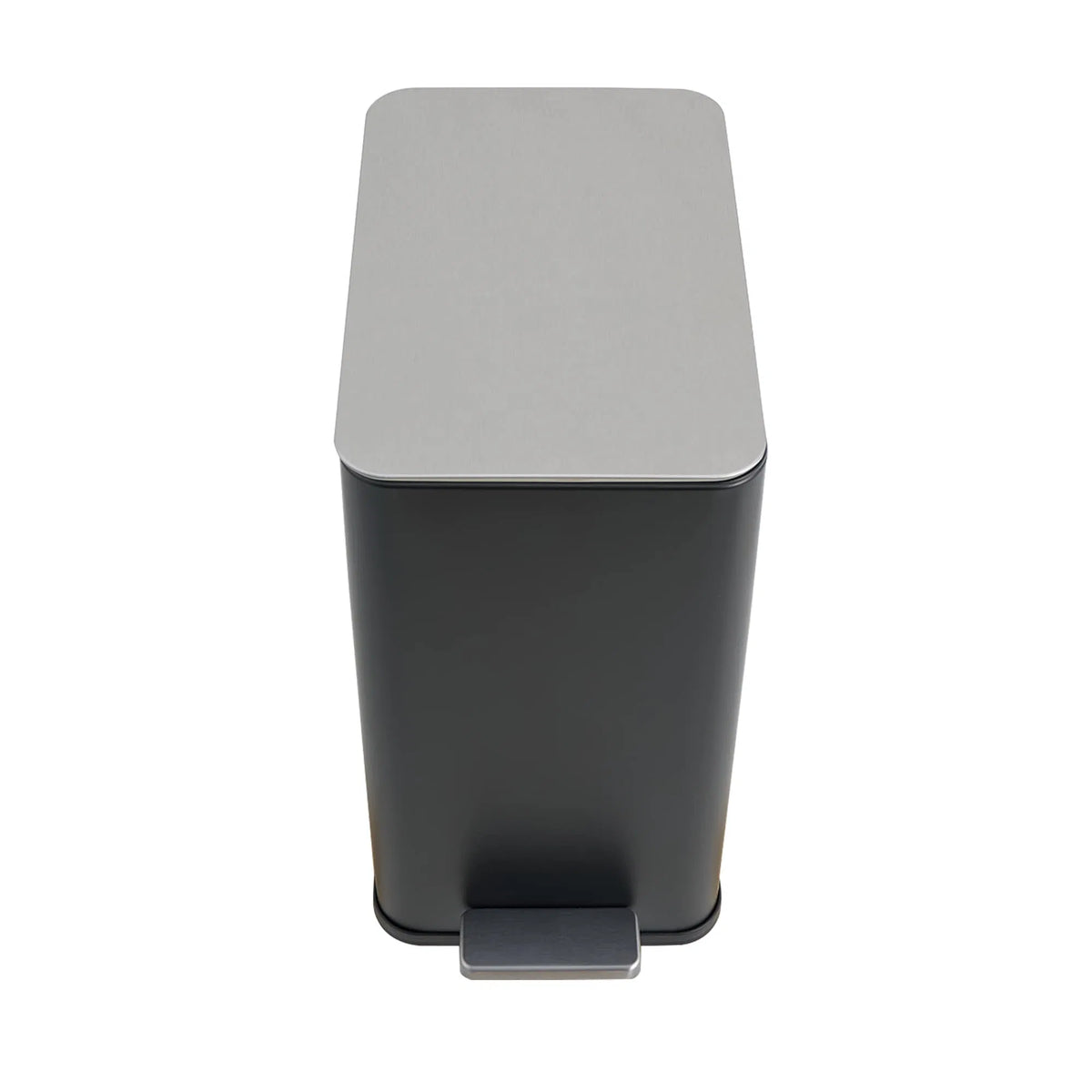 10L 2.6 Gal Stainless Steel Step Trash Can Black Removable Inner Bucket