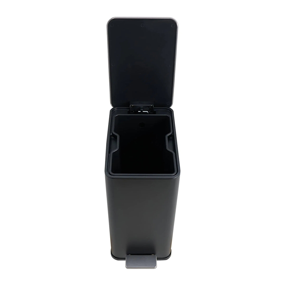 10L 2.6 Gal Stainless Steel Step Trash Can Black Removable Inner Bucket