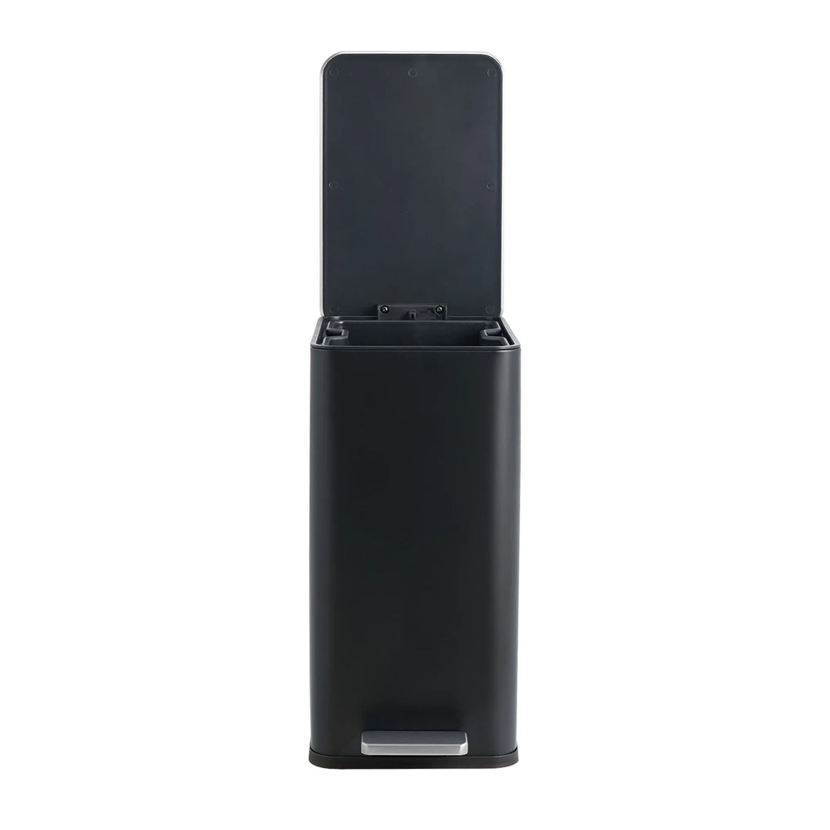 10L 2.6 Gal Stainless Steel Step Trash Can Black Removable Inner Bucket