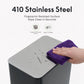 10L 2.6 Gal Stainless Steel Step Trash Can Black Removable Inner Bucket