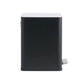 10L 2.6 Gal Stainless Steel Step Trash Can Black Removable Inner Bucket