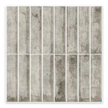 Peel and Stick Backsplash Tile 10 Pack Grey Kit Kat Wall Tile 12x12 3D Gel
