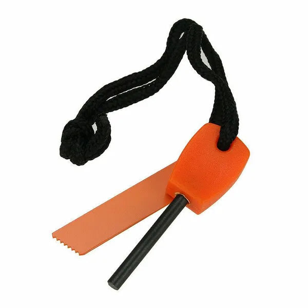 10 Pack Ferro Rod Fire Starter Steel Striker w/ Lanyard Camping Survival Kit