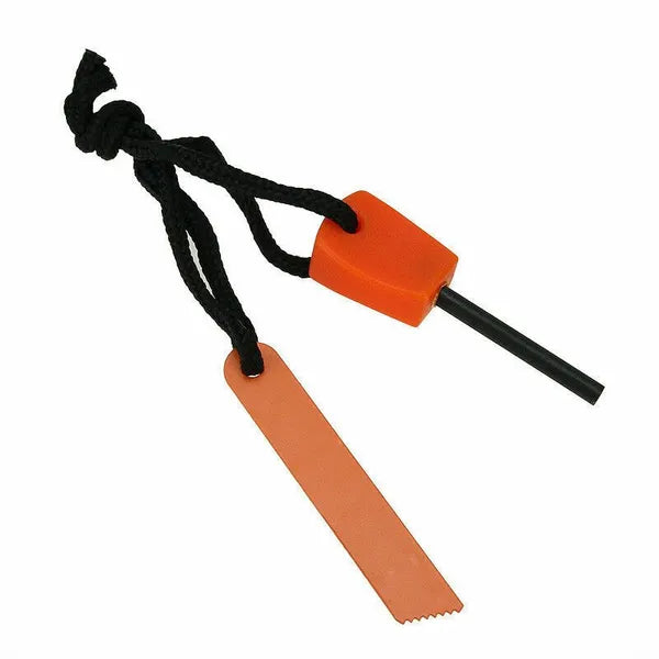 10 Pack Ferro Rod Fire Starter Steel Striker w/ Lanyard Camping Survival Kit