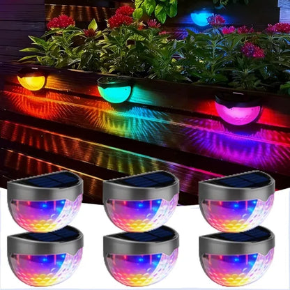 Solar Fence Lights Outdoor Waterproof Wall Deck Step Railing Lights 6 12 Pack