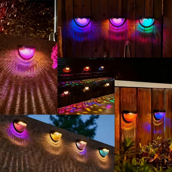 Solar Fence Lights Outdoor Waterproof Wall Deck Step Railing Lights 6 12 Pack