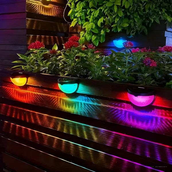 Solar Fence Lights Outdoor Waterproof Wall Deck Step Railing Lights 6 12 Pack