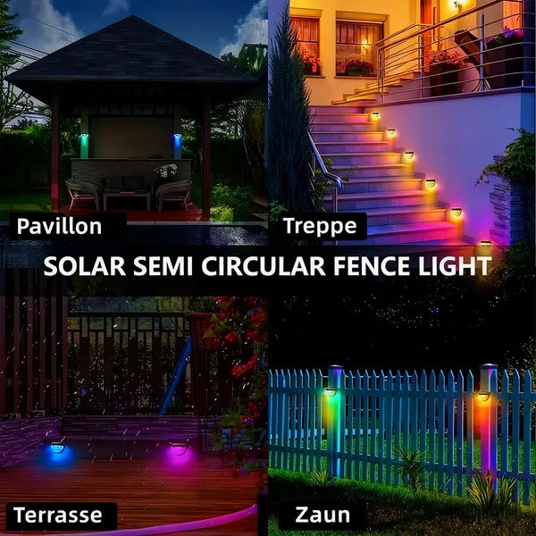 Solar Fence Lights Outdoor Waterproof Wall Deck Step Railing Lights 6 12 Pack