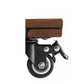 12" Acacia Wood Rolling Plant Caddy Stand Locking Wheels Indoor Outdoor Planter