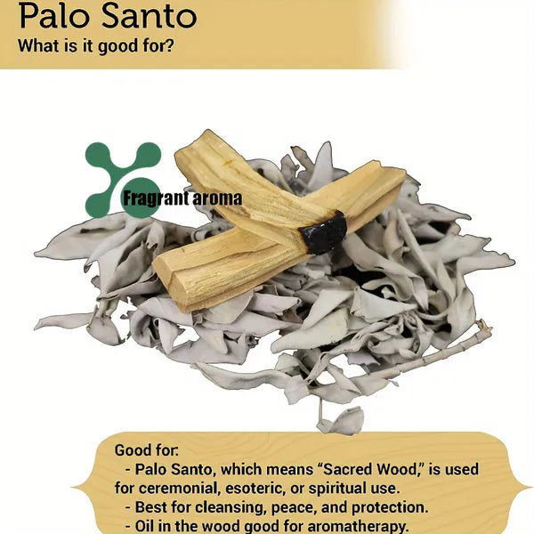 16 PCS Palo Santo Sticks 4" Natural Wood Incense Smudging Meditation Aromatic