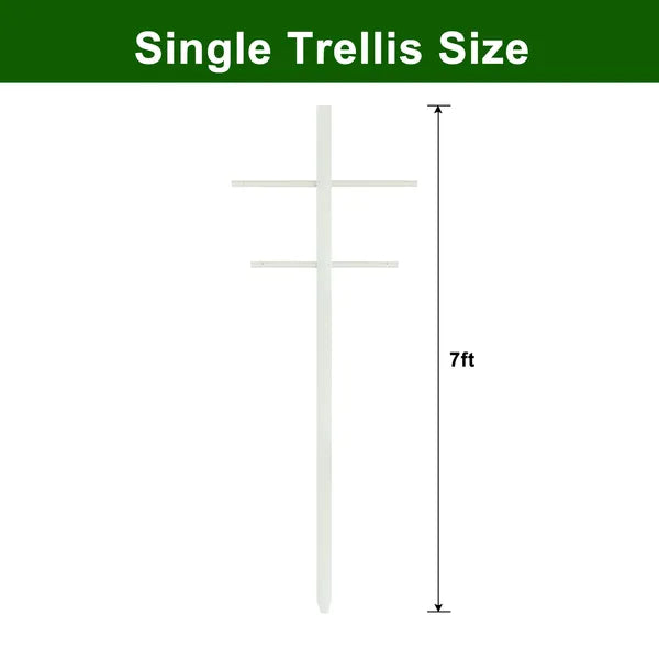 2 Pack 7FT Tomato Trellis Climbing Plant Support Garden Vine Stakes with Cord