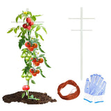 2 Pack 7FT Tomato Trellis Climbing Plant Support Garden Vine Stakes with Cord