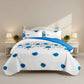 3 Piece Reversible Blue Floral Quilt Set Bedspread Coverlet King Cal King