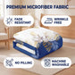 3 Piece Duvet Cover Set Navy Blue Gold Tropical Floral Zipper Ties Queen King