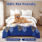 3 Piece Duvet Cover Set Navy Blue Gold Tropical Floral Zipper Ties Queen King