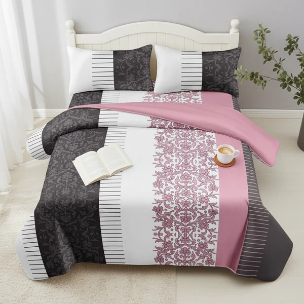 3 Piece Reversible Quilt Set Water Repellent Pet Friendly Coverlet Cal King