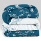 Teal Floral Lace Quilt Set 3 Piece Water Resistant Bedspread Queen King Cal King