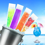 320 PCS Ice Pop Bags + 2 Funnels BPA Free Zip Seal Popsicle Freezer Tubes
