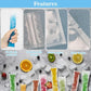 320 PCS Ice Pop Bags + 2 Funnels BPA Free Zip Seal Popsicle Freezer Tubes