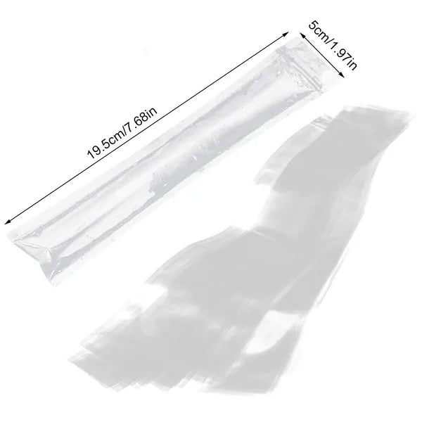 320 PCS Ice Pop Bags + 2 Funnels BPA Free Zip Seal Popsicle Freezer Tubes