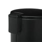 Small Bathroom Trash Can 3L Black Stainless Steel Step Pedal Removable Bucket