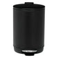 Small Bathroom Trash Can 3L Black Stainless Steel Step Pedal Removable Bucket