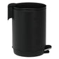 Small Bathroom Trash Can 3L Black Stainless Steel Step Pedal Removable Bucket