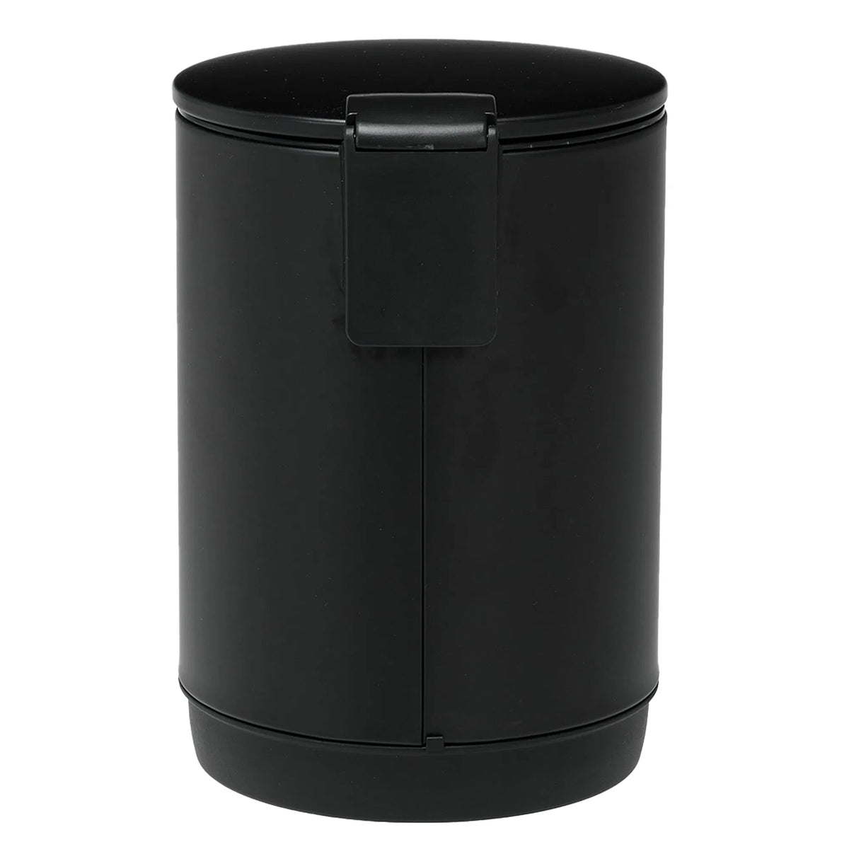Small Bathroom Trash Can 3L Black Stainless Steel Step Pedal Removable Bucket
