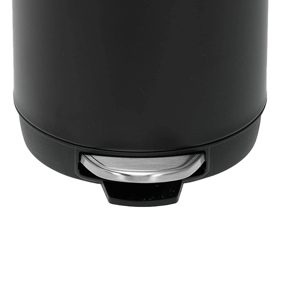 Small Bathroom Trash Can 3L Black Stainless Steel Step Pedal Removable Bucket