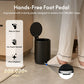 Small Bathroom Trash Can 3L Black Stainless Steel Step Pedal Removable Bucket