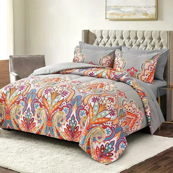 Boho Duvet Cover Set Twin Queen King Soft Microfiber Geometric Bedding Decor Set