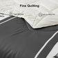 3 Piece Charcoal Grey Botanical Quilt Set White Leaf Vine Bedspread Queen King