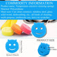 8PCS Non Scratch Dish Sponges Smiley Face Kitchen Scrubbers Multi Purpose Cleaning