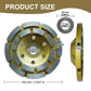 4in 100mm Diamond Cup Wheel Double Row Concrete Masonry Grinding Disc 7/8 Arbor